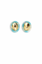 Load image into Gallery viewer, Olivia Statement Earrings Oval - Lemon Drop