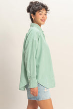Load image into Gallery viewer, Green Stripe Button-up Shirt