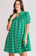 Load image into Gallery viewer, Vintage-Inspired Ruffle Collar Mini Dress