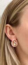 Load image into Gallery viewer, Olivia Statement Earrings Teardrop - Peach Bellini