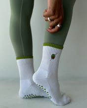 Load image into Gallery viewer, Olive Pilates Grip Socks - Olive You