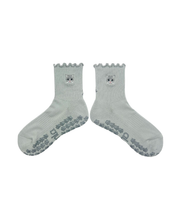 Load image into Gallery viewer, Gray Cat Pilates Grip Socks - Meow