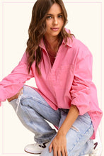 Load image into Gallery viewer, Pink Classic Collared Button Down