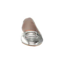 Load image into Gallery viewer, Raelynn Metallic Silver Flats