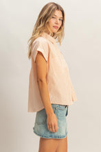 Load image into Gallery viewer, Orange Button-up Striped Shirt