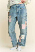 Load image into Gallery viewer, Mineral Washed Patchwork Jeans