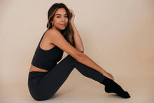 Load image into Gallery viewer, Americano Black Pilates Grip Sock - Daily Grind