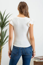 Load image into Gallery viewer, Ruffle Sleeve Knit Top