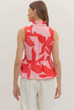 Load image into Gallery viewer, Botanical Print Sleeveless Peplum Top