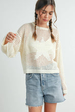 Load image into Gallery viewer, Crew Neck Crochet Sweater