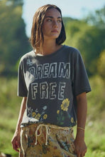 Load image into Gallery viewer, Dream Free Floral Graphic Mineral Wash Top