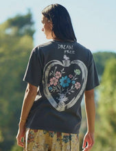 Load image into Gallery viewer, Dream Free Floral Graphic Mineral Wash Top