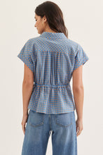Load image into Gallery viewer, Gingham Short Sleeve Top