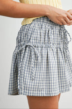Load image into Gallery viewer, High-Waisted Plaid Drawstring Shorts