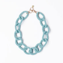 Load image into Gallery viewer, Jenna Chain Link Beaded Necklace Light Blue