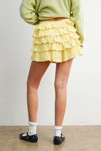 Load image into Gallery viewer, Layered Ruffled Eyelet Mini Skort