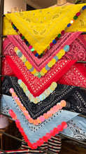 Load image into Gallery viewer, Pink Bandana with Multicolor Sequins