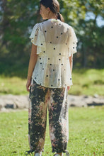 Load image into Gallery viewer, Polka Dot Flutter Sleeve Babydoll Top