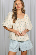 Load image into Gallery viewer, Puff Short Sleeves Polka Dot Blouse
