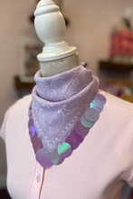 Load image into Gallery viewer, Purple Bandana with Purple Sequins