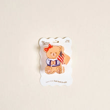 Load image into Gallery viewer, Star Spangled Bear Shape Up Claw Clip