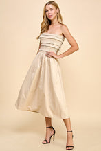Load image into Gallery viewer, Smocked With Ruffles Strapless Dress