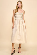 Load image into Gallery viewer, Smocked With Ruffles Strapless Dress