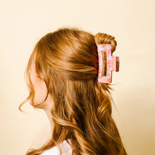 Load image into Gallery viewer, Secret Garden Pink Claw Clip