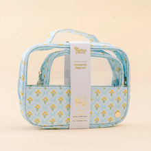 Load image into Gallery viewer, Clearly Chic Cosmetic Bag Marigold Blue