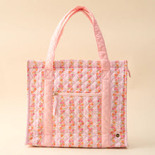 Load image into Gallery viewer, Everyday Quilted Tote Petal Parade Pink