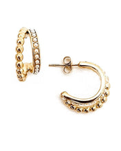 Load image into Gallery viewer, Enzo Gold Pearl Hoop Earrings