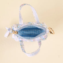 Load image into Gallery viewer, Itty Bitty Duffle Charm Petal Parade Blue