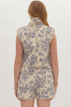 Load image into Gallery viewer, Ecru Floral Printed Vest