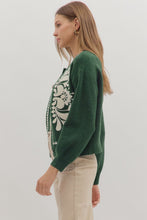 Load image into Gallery viewer, Pine Floral Embroidered Knit Cardigan