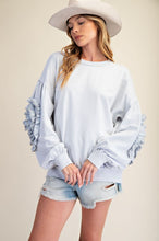 Load image into Gallery viewer, Floral Patch Washed Terry Pullover
