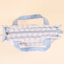Load image into Gallery viewer, Everyday Quilted Tote Petal Parade Blue