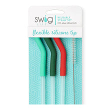 Load image into Gallery viewer, Swig Reusable Straw Set Holiday