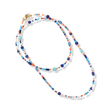 Load image into Gallery viewer, Lapis/Orange Mix Necklace

