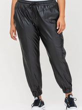 Load image into Gallery viewer, Black Curvy Leather Jogger
