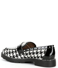 Load image into Gallery viewer, Betsey Johnson Mariam Houndstooth Lug Sole Loafers
