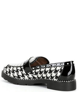 Betsey Johnson Mariam Houndstooth Lug Sole Loafers