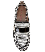 Load image into Gallery viewer, Betsey Johnson Mariam Houndstooth Lug Sole Loafers
