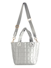 Load image into Gallery viewer, Logan Mini Tote Crossbody Silver
