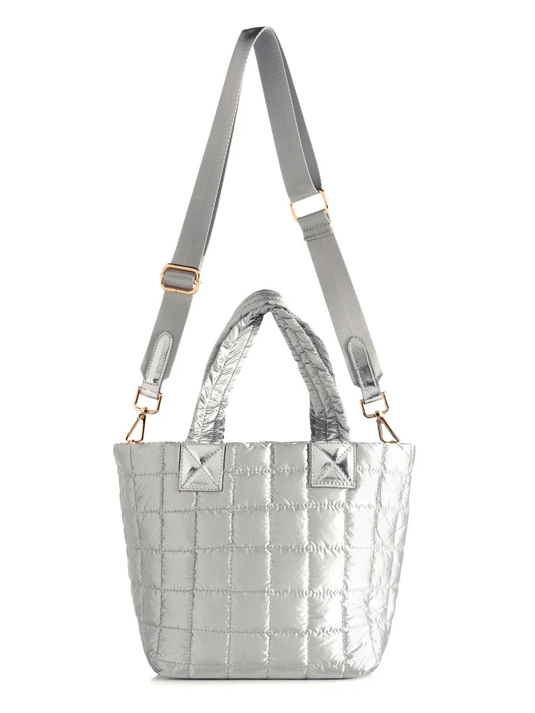 Logan Mini Tote Crossbody Silver