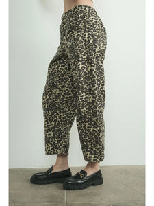 Cheetah Barrel Jeans