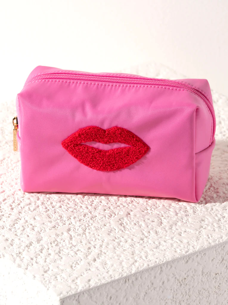 Cara Lips Cosmetic Pouch Pink