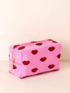 Cara Lips Pattern Cosmetic Pouch