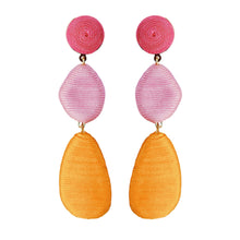 Load image into Gallery viewer, Pink Ombre Lido Statement Drop Earrings
