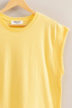 Load image into Gallery viewer, Creamy Yellow Cap Sleeve Tee
