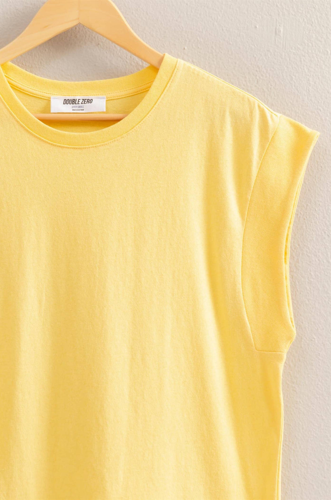 Creamy Yellow Cap Sleeve Tee